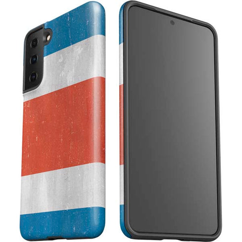 Costa Rican Flag Distressed Galaxy S21 FE Pro Case